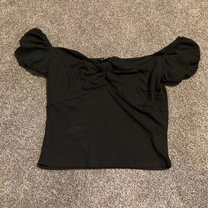 Shein off the shoulder black blouse